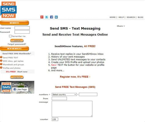 Send Free SMS Worldwide.